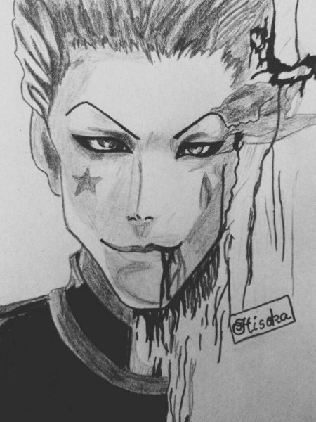 Хантер х Хантер Хисока карандашом