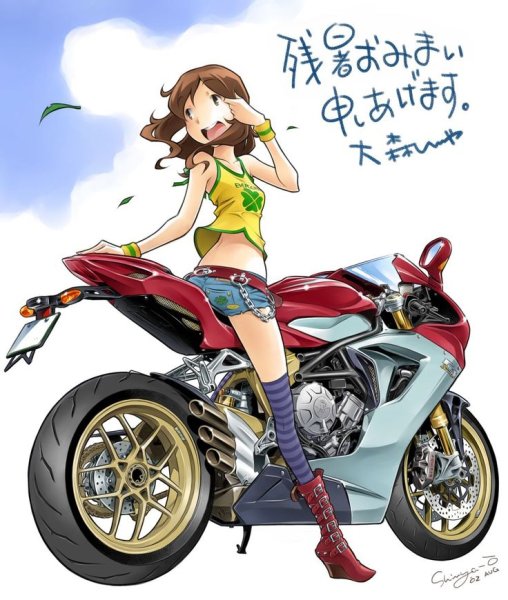 Мотоцикл в стиле аниме