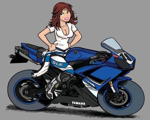 Мотоцикл в стиле аниме