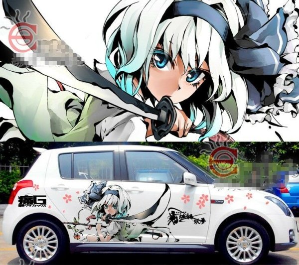 Винилы на машины в аниме стиле