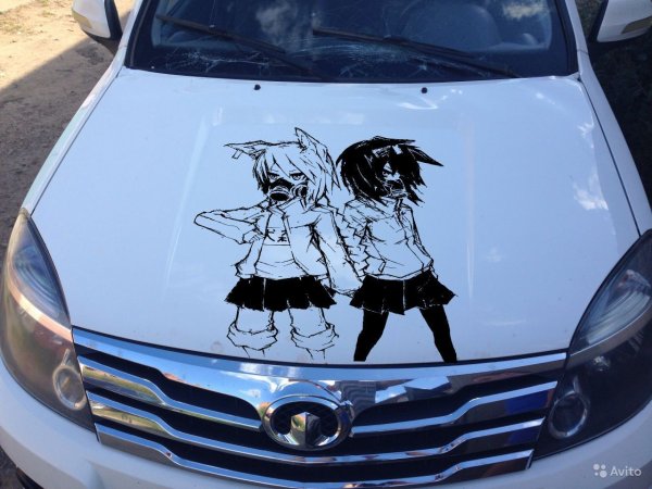Наклейки на авто в стиле аниме