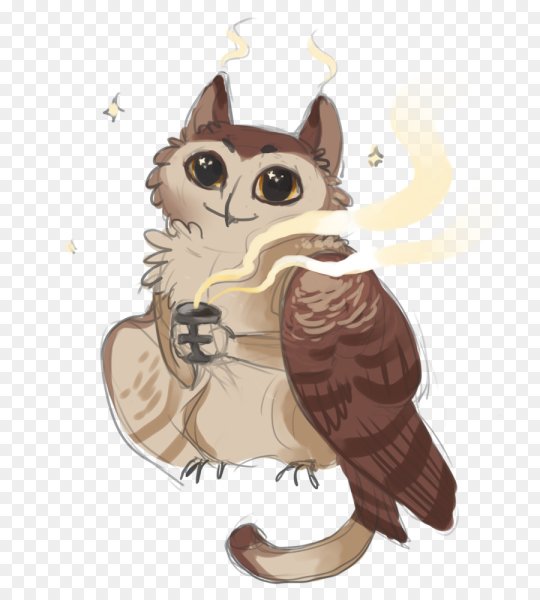 Сова рисунок аниме