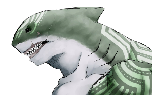 Человек акула аниме