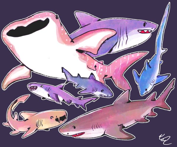 Акула в стиле аниме