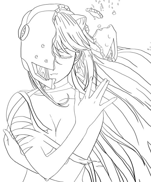 Аниме раскраски Эльфийская песнь