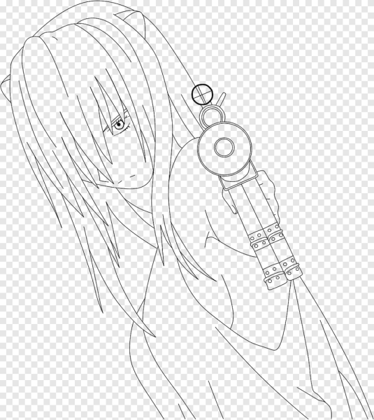 Аниме Эльф карандашом