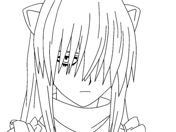 Аниме Эльф карандашом