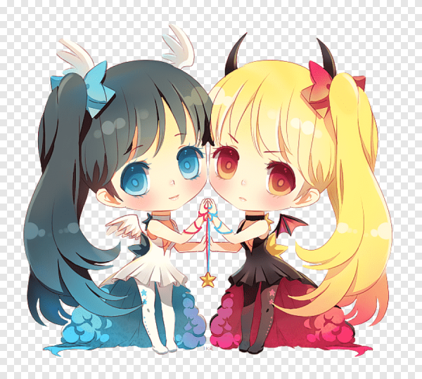 Чиби знаки зодиака Близнецы