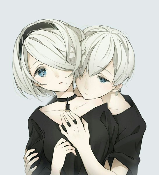 NIER Automata арт брат и сестра