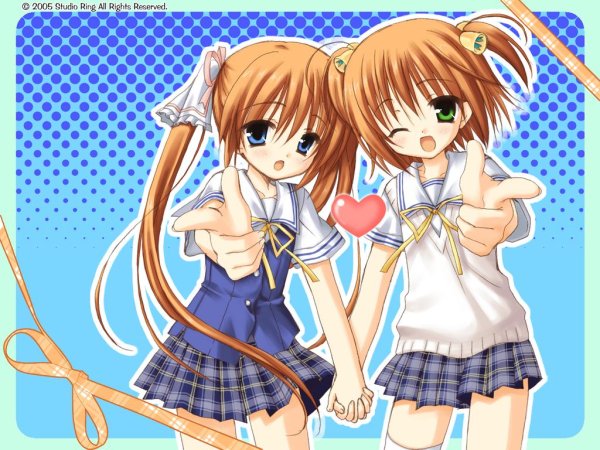 Аниме девочки близняшки маленькие