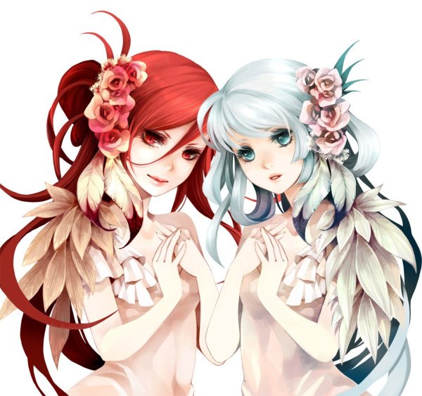 Девушки Близнецы арт