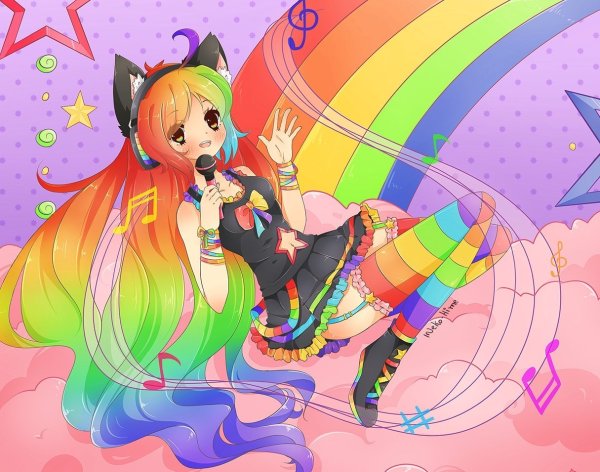 Аниме разноцветные