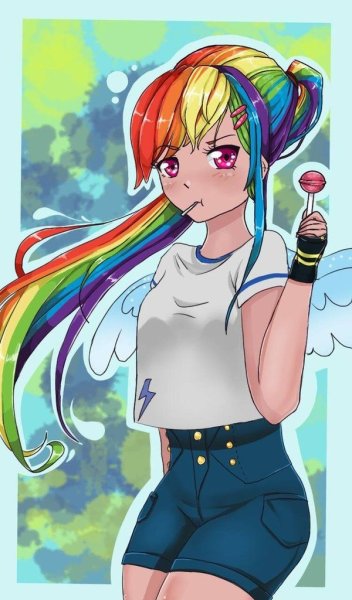 Радуга Дэш аниме пони