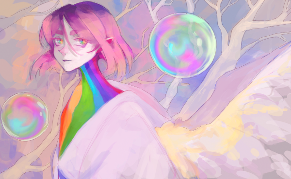 Радужные арты модные