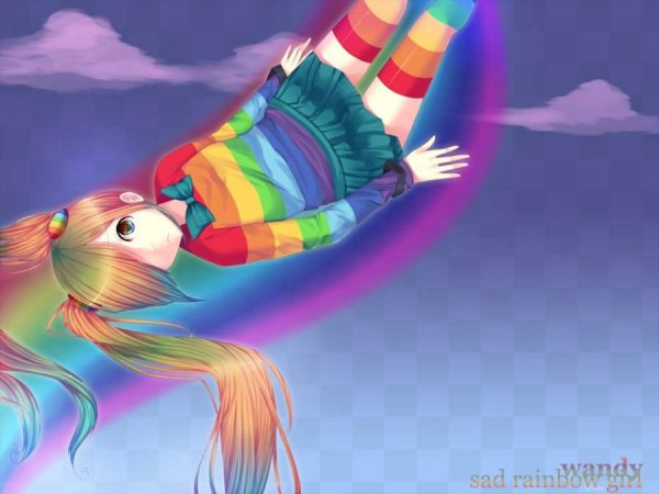 Радужная девушка