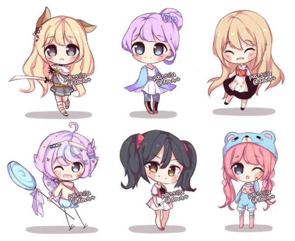 Чиби аниме персонажи
