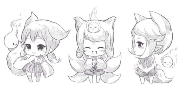 Аниме Чиби скетчи