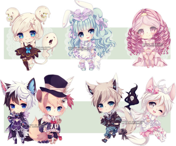 Чиби аниме персонажи