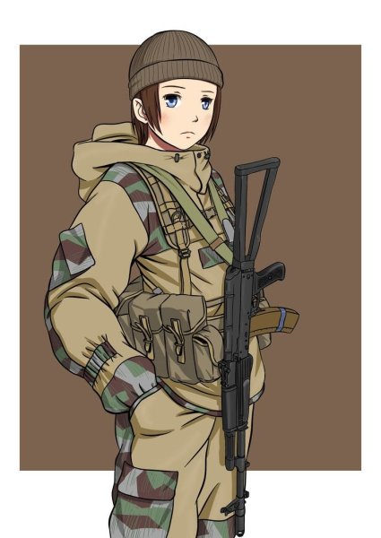 Аниме солдат