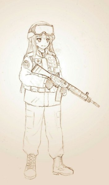 Аниме в стиле милитари