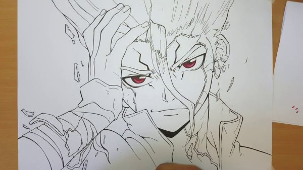 Сенку доктор Стоун рисунок