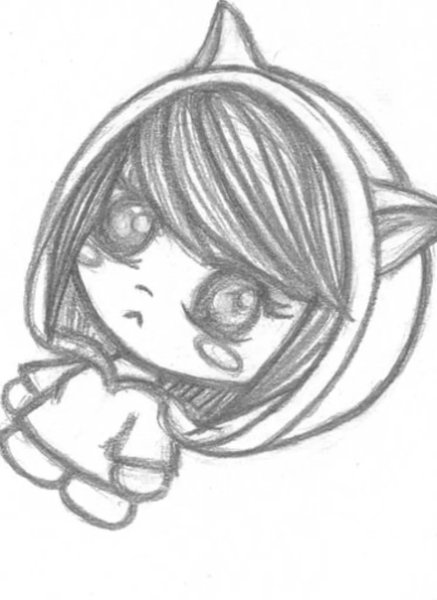 Чиби карандашом для срисовки