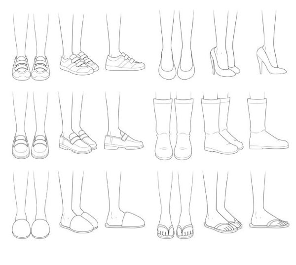 Обувь туториал для рисования