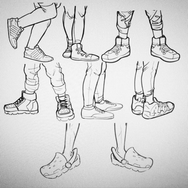 Ноги в ботинках референс