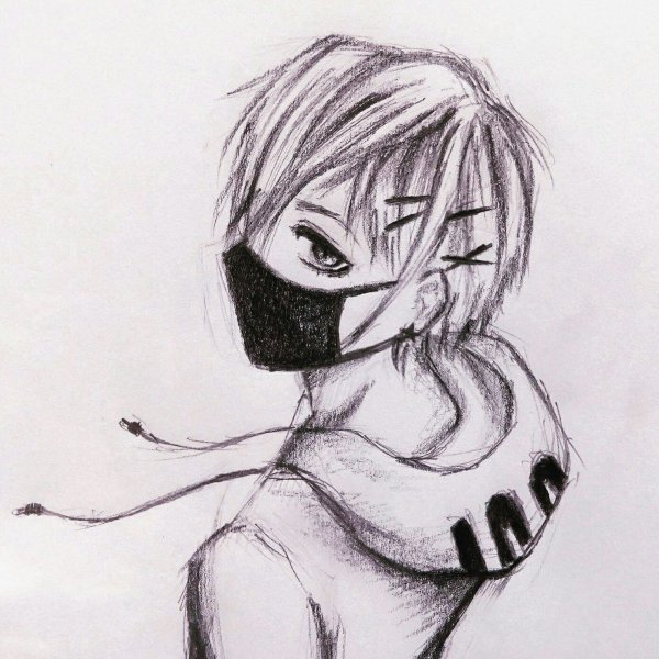 Аниме для срисовки мальчики в масках