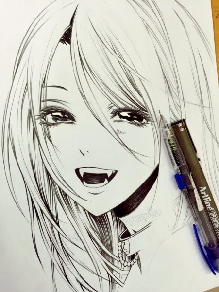 Аниме вампиры для срисовки