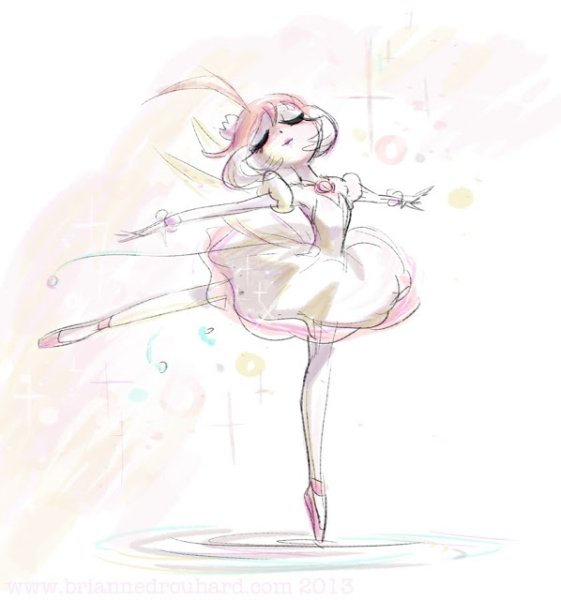 Аниме балерина рисунок карандашом