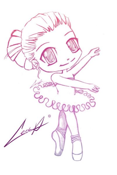 Раскраска балеринатаниме