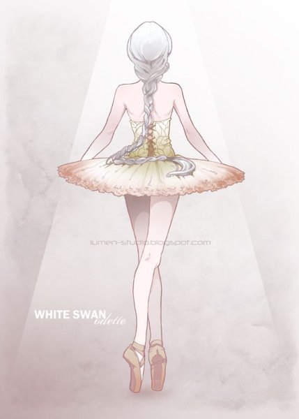 Раскраска аниме балерина