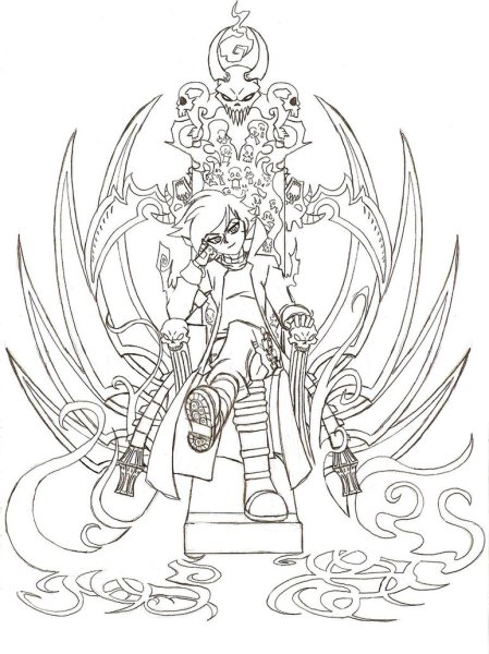 Референс на троне для рисования