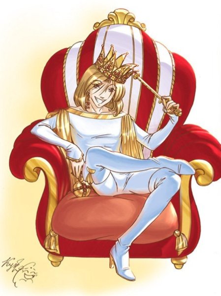 Сидя на троне