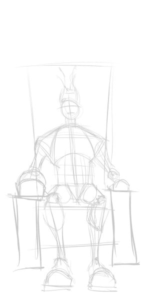 Сидит на троне референс