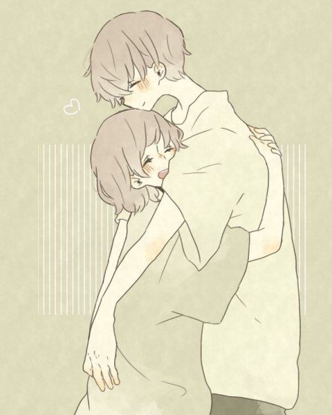 Аниме парочки обнимашки