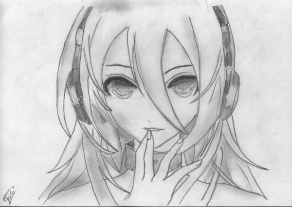 Карандашные рисунки аниме