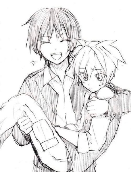 Карма Акабане чёрно белый