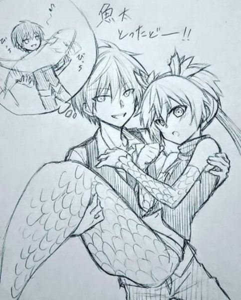 Нагиса и карма карандашом