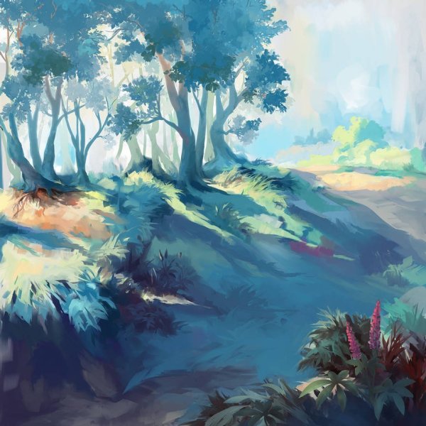 Акварельный лес, арт. Id136275