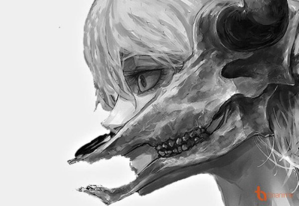 Череп крик рисованный