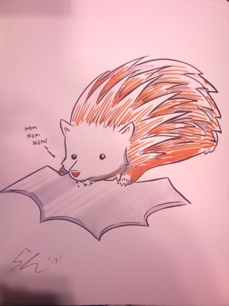 Ёжик аниме арт