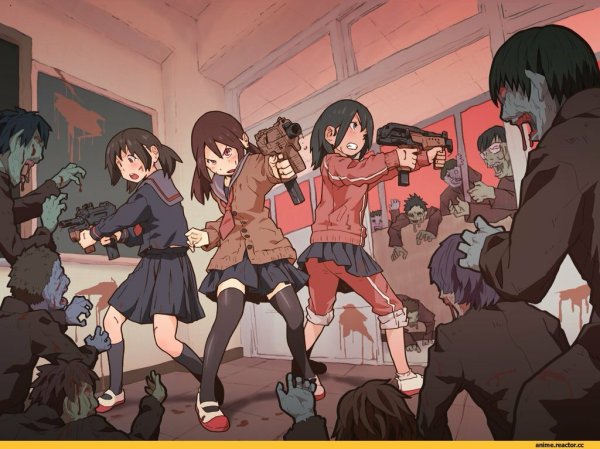 Аниме парни зомби зомби