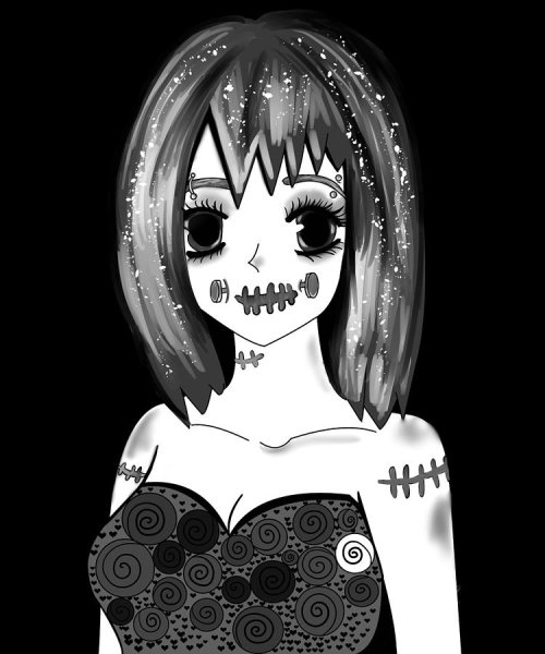 Выдуманная зомби девочка