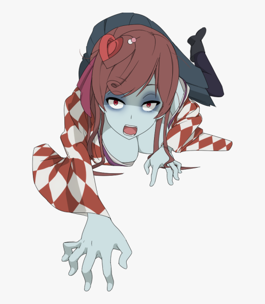 Зомби девочка нарисованная