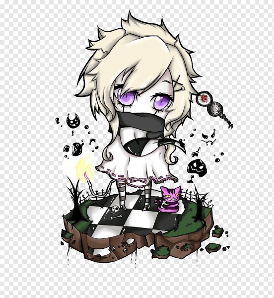 Девушка зомби аниме арт