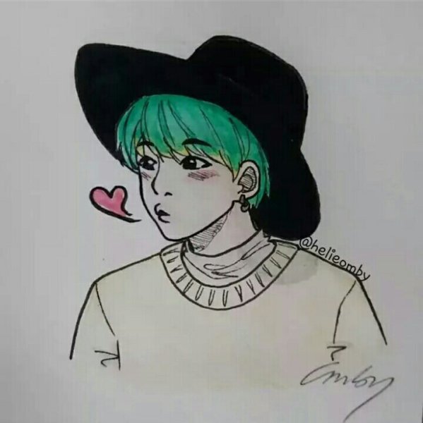 БТС срисовка легкая Шуга