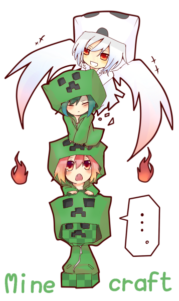 Minecraft anime Creeper Чиби