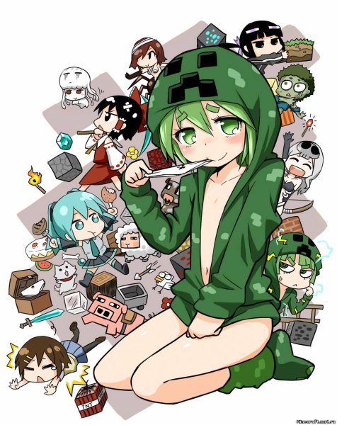 Аниме КРИПЕР девушка